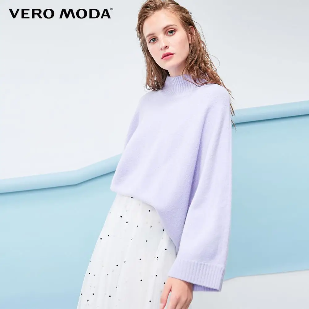 Vero Moda Women's Bat Sleeve Solid Color Knit Top Sweater | 318313513