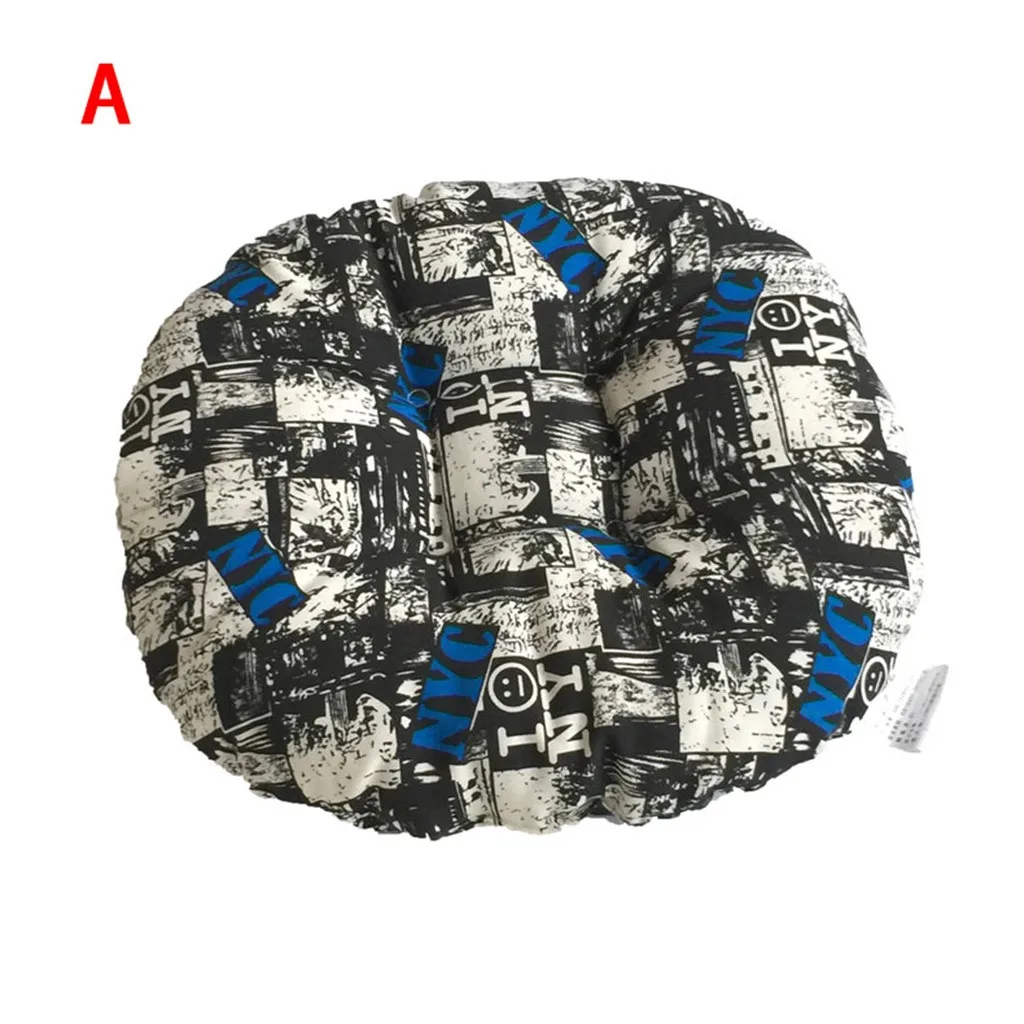 A 40x40 см подушка для стула с принтом Faashion, круглая хлопковая обивка, мягкая подушка для офиса, дома или автомобиля, подушка для сидения#45 - Цвет: A