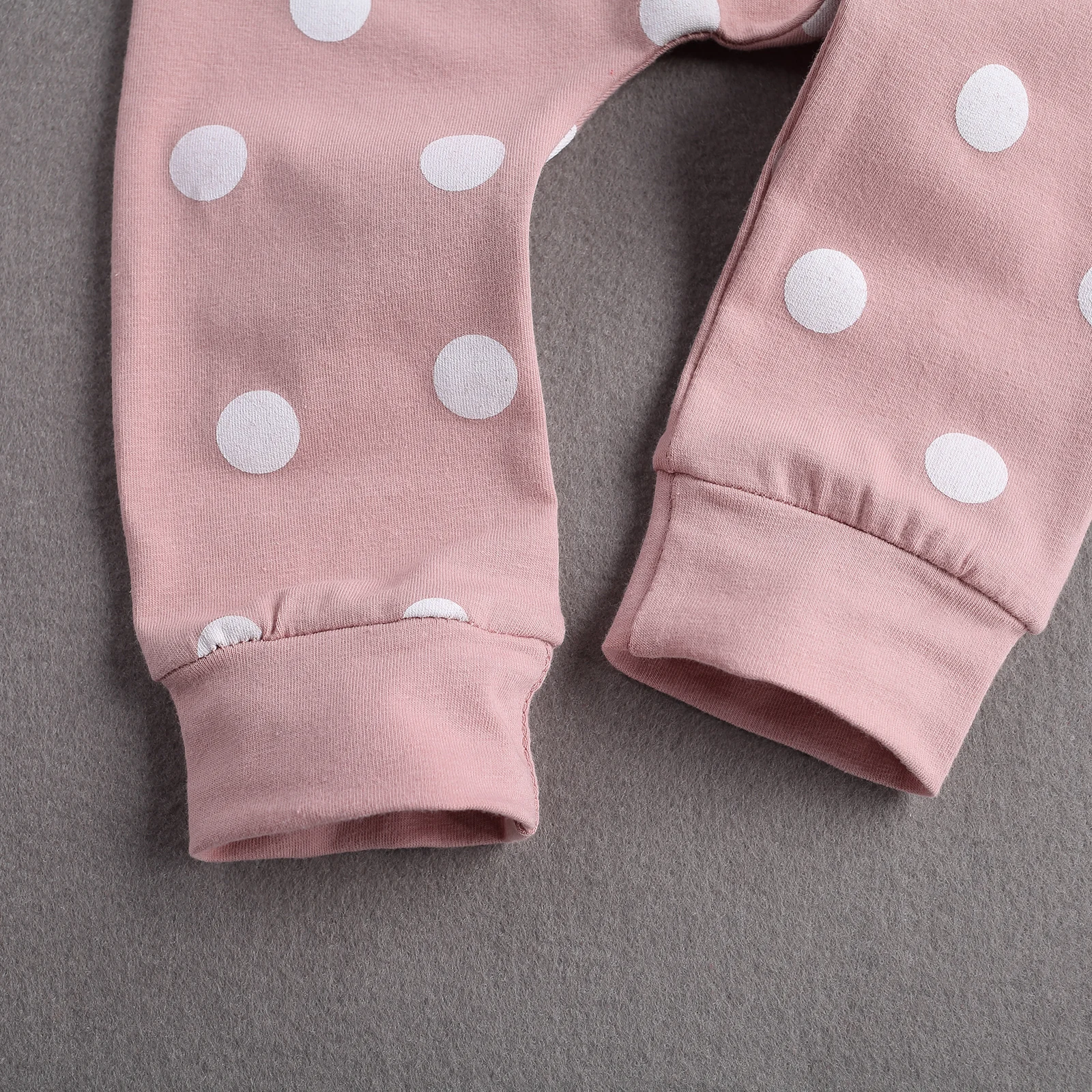 Newborn Infant Baby 2-piece Outfit Set Long Sleeve Polka Dot Top