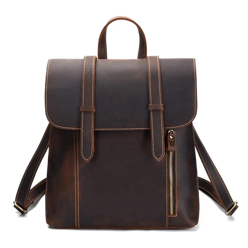 

The New Bag Genuine Leather Vintage Feng Ma Pi Men's Shoulder Bag Header Level Leather Backpack Leather Travel Backpack Leather