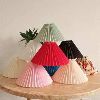 

Abajur Ins net red mini pleated KD university dormitory desk lampshade home decoration lampshade