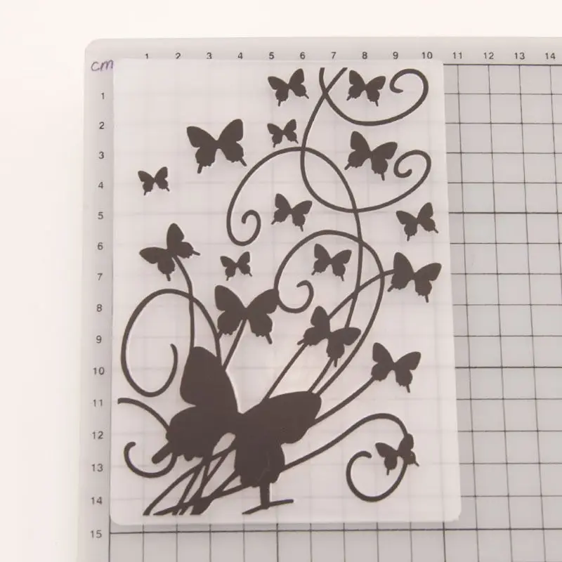 TCM-KE Plastic Embossing Folder Template for DIY Scrapbook Photo Album Card Paper Craft Butterfly 