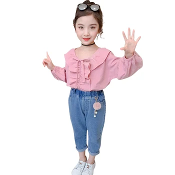 

Kids Clothes Girls Blouse + Jeans Children's Clothes For Girls Autumn Winter Girls Clothes Casual Style Costumes For Children