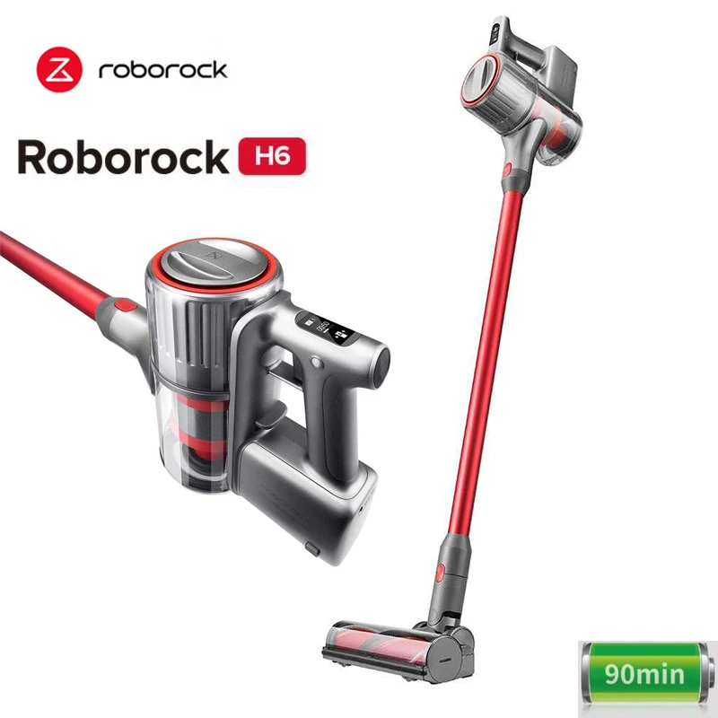 images Longest Lasting Vacuum Cleaners introducing the roborock h6 the longest lasting cordless stick vacuum 90 minutes 150 aw of suction hard floor and carpet 5 in 1