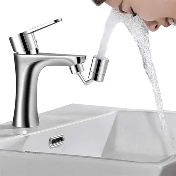 

Faucet Aerator Basin Splash Filter 720° Angle Spray Aerator Dual Function Kitchen Faucet Aerator For Face Washing Gargle Flush