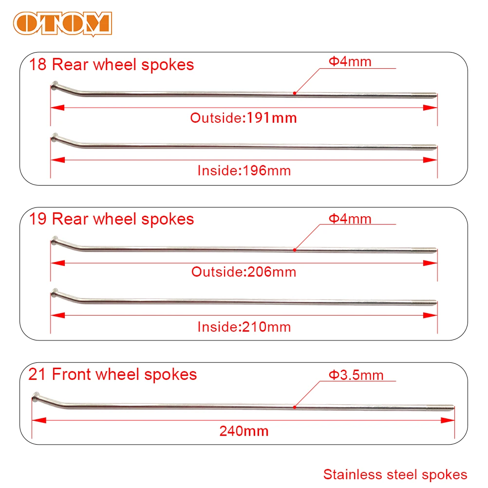 Dirt Bike Wheel Spoke 304 Stainless Steel for HONDA CR CRF 250 450