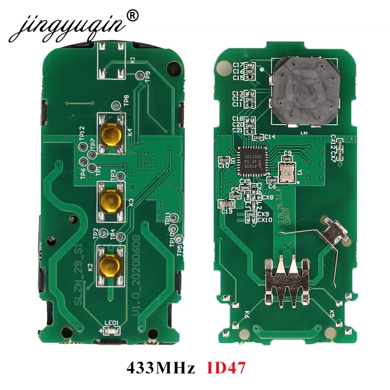 JINGYUQIN 3 BUTTONS SMART REMOTE KEY FOB FSK 433MHZ ID46 ID47 CHIP FOR MITSUBISHI LANCER OUTLANDER ASX ECLIPSE CROSS 7952 7938