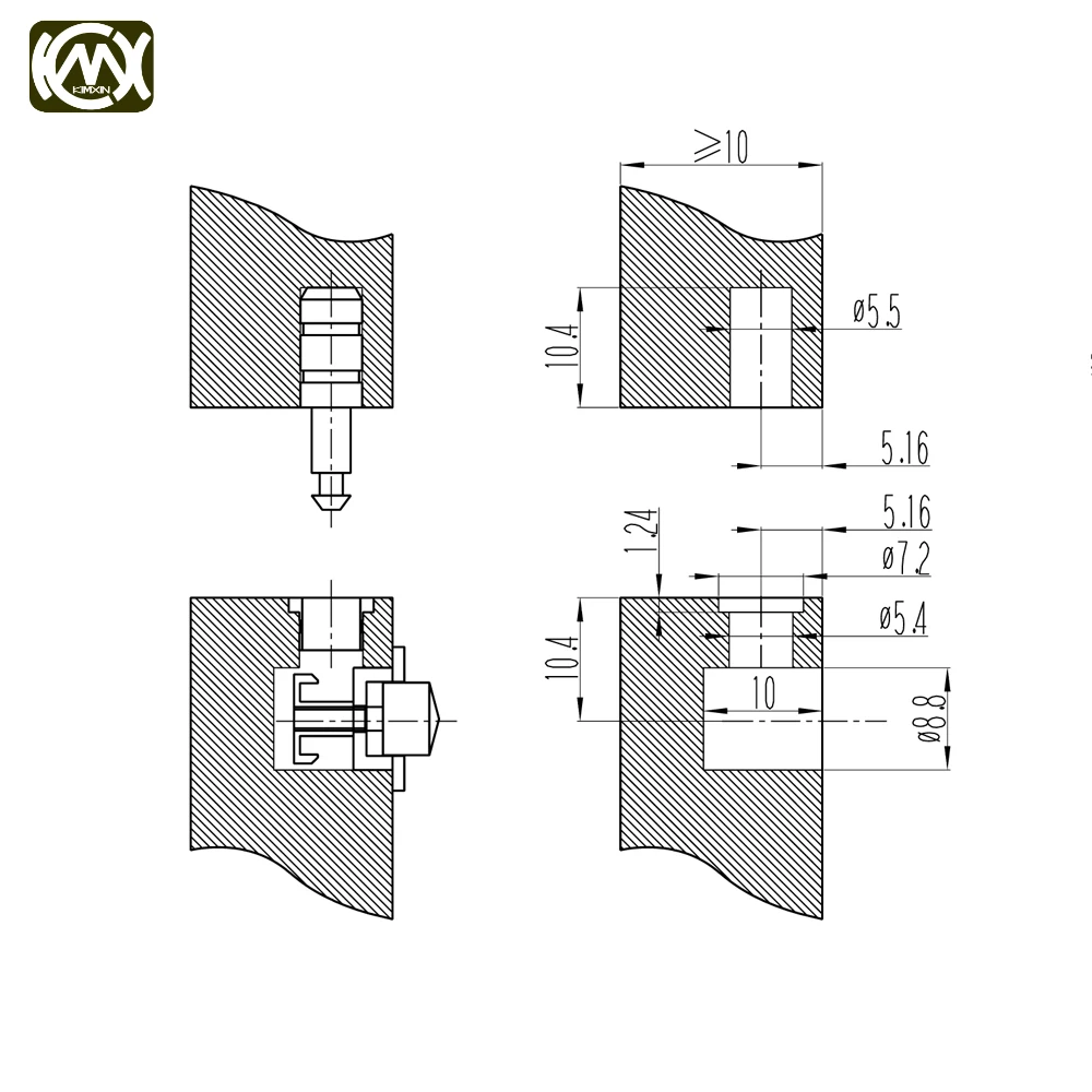 K-145按钮锁安装图