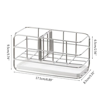 

Countertop Wall Mounted Sponge Holder Soap Drain Storage Rack Tray Kitchen Shelf 203F