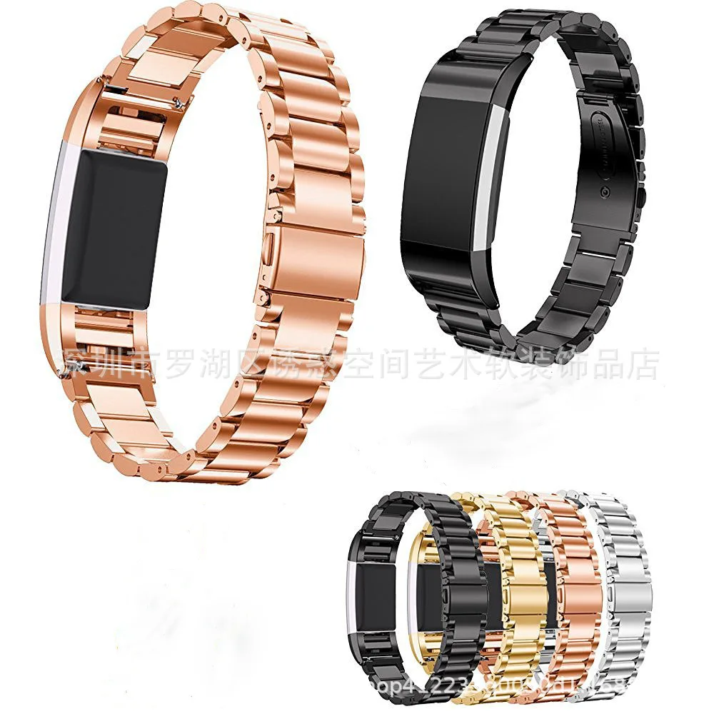 

Applicable Fitbit Charge 2 Smart Bracelet Watch Band Charge 2 san zhu Solid Stainless Steel Belt