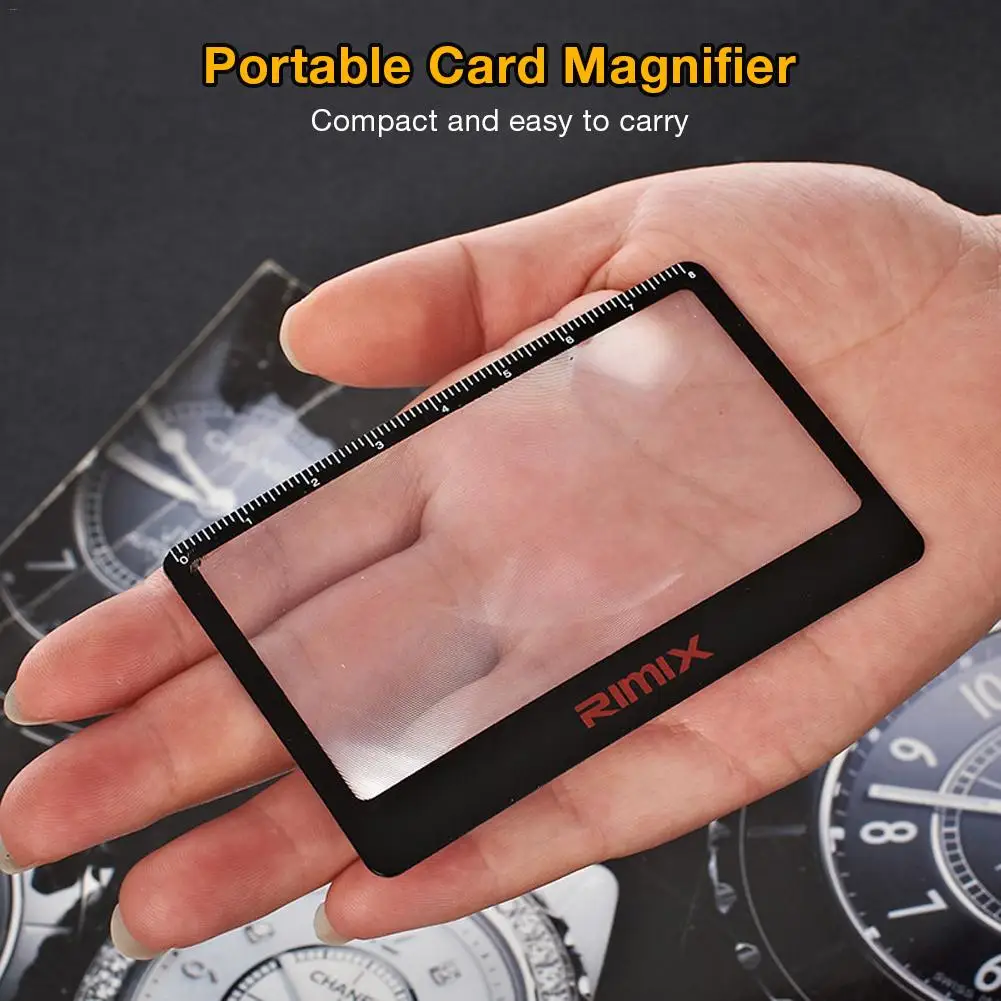 

Portable Card Magnifier Reading Focus Magnifier with Scale for Home Camping Equipment