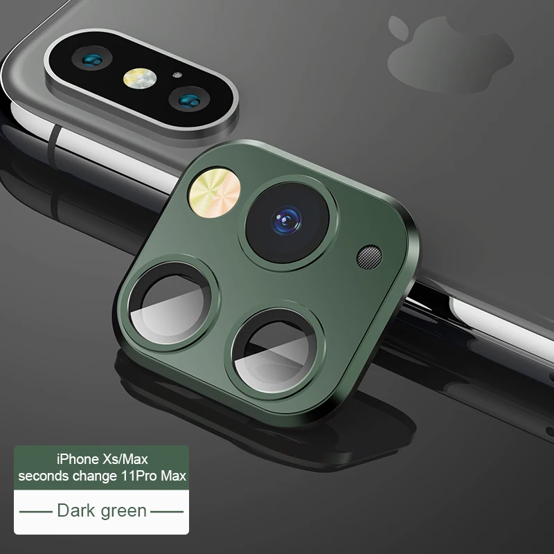 Чехол для iPhone 11 Pro Max, модное металлическое защитное кольцо для объектива камеры, защитная пленка для камеры iPhone X XS MAX
