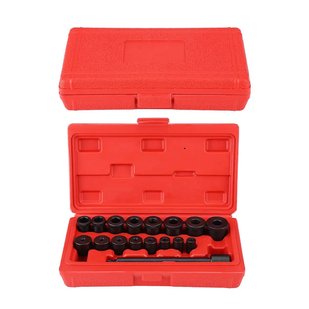 17Pcs/set Metal Centring Mandrel Clutch Tool Clutch Installing Tool Coupling Spine Set Clutch Alignment Tool Kit Car Accessories