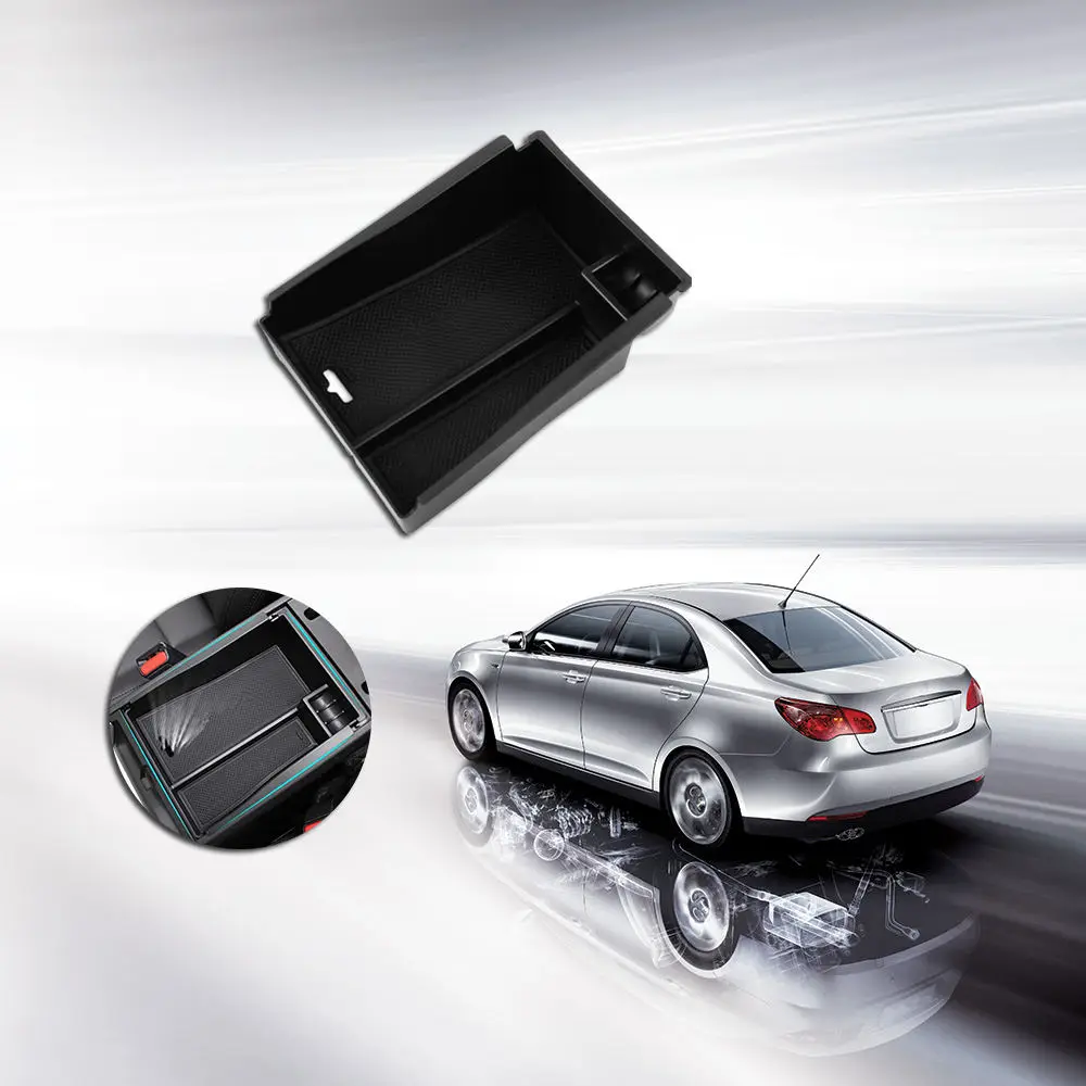 Black-Central-Console-Armrest-Secondary-Storage-Box-Tray-For-Hyundai-Tucson-201