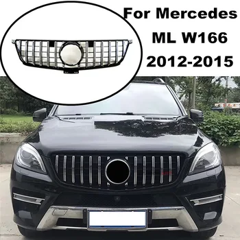 

For ML Class W166 2012-2015 AMG GT R grille Front Grille ML300 ML320 ML350 ML400 ML450 GT Style Sliver Color Black Color XC