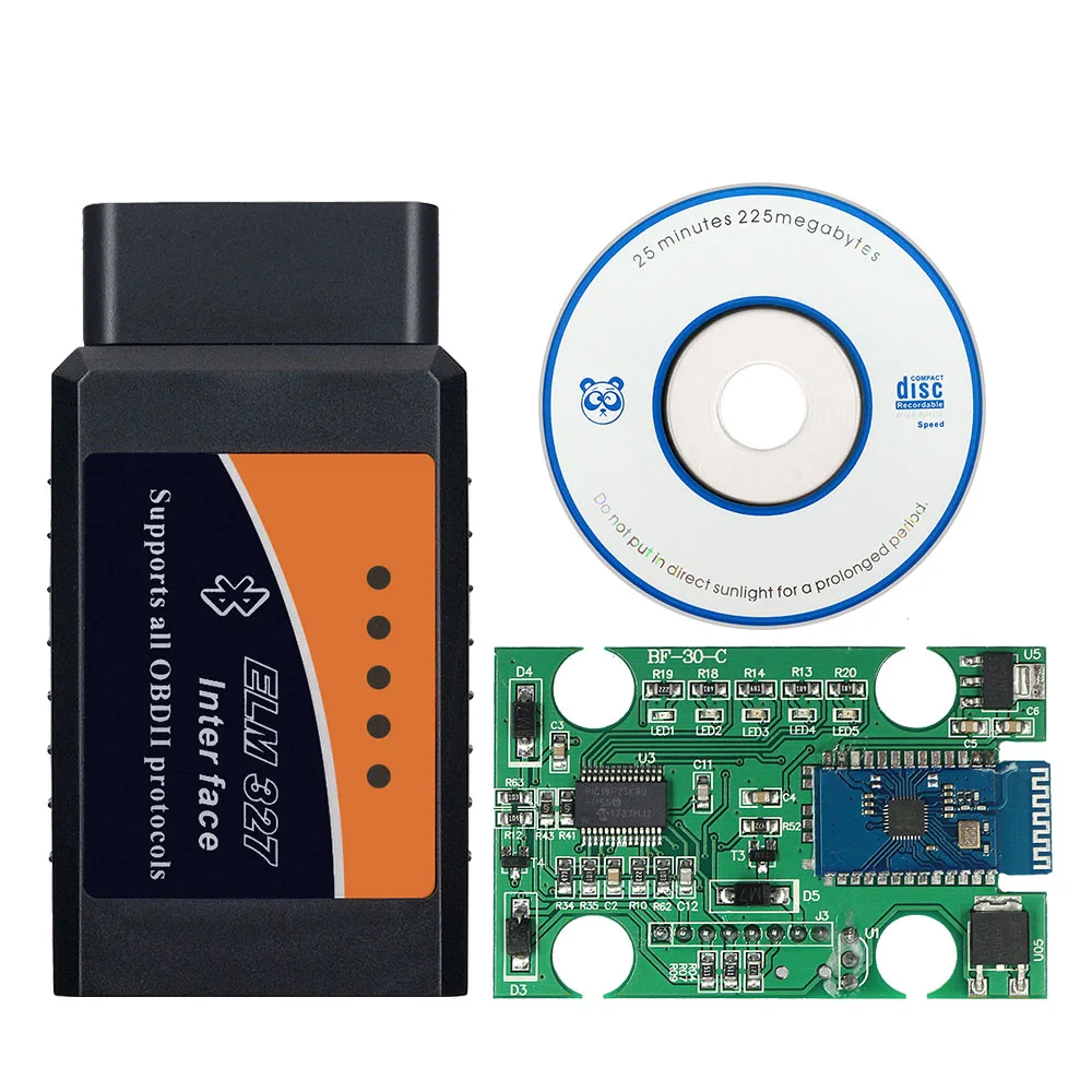 PIC18F25K80 wifi ELM327 V1.5 OBD2 сканер Elm 327 Bluetooth 1,5 автоматический диагностический инструмент OBDII для Android/IOS/Windows - Color: Bliuetooth real chip