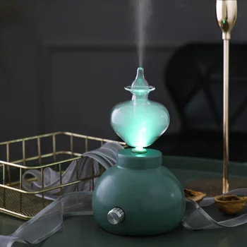 

Multi-color optional Ceramic Glass Aromatherapy Pure Essential Oils Diffuser Air Nebulizer Humidifier with 7 LED colors light
