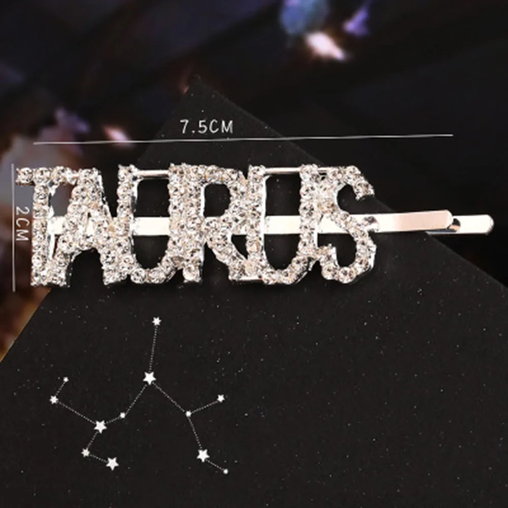 New Hairpins Crystal Shiny Rhinestones Word Letters Hair Clips Women Styling Tool Hairgrip Diamond Hair Accessories Clips Clamp