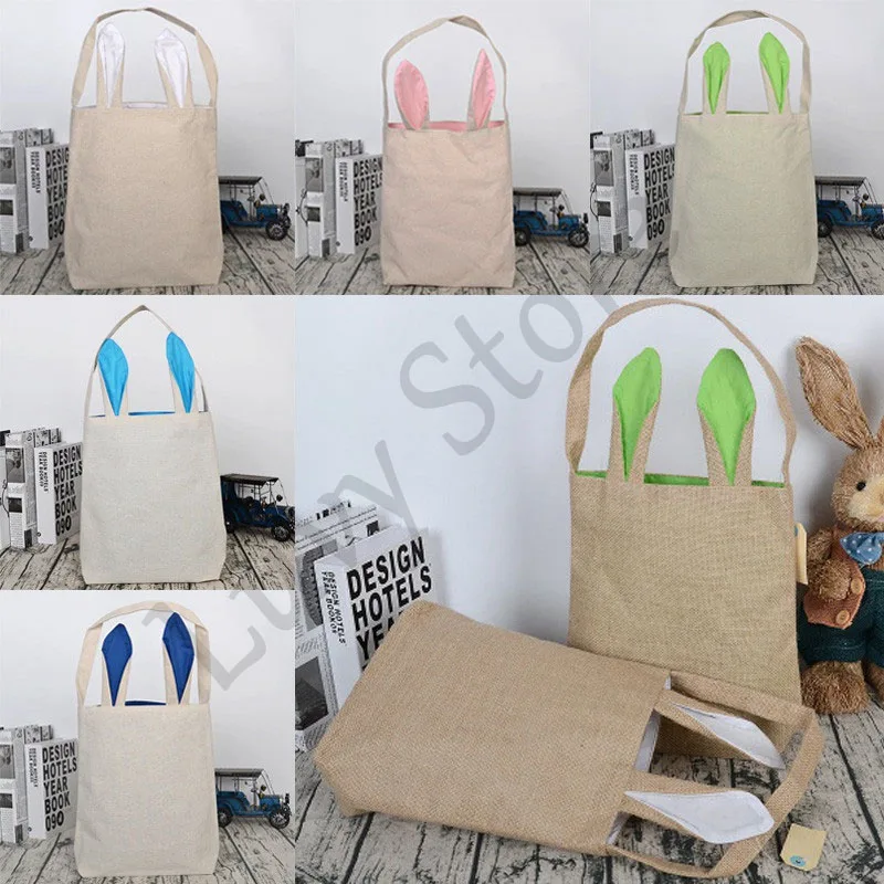 Luvy в декорированном мешковиной горшке Пасха корзина форме кролика 18 Цвета милые