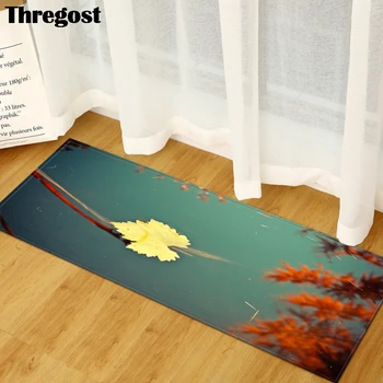 

Thregost 3D Scenic Print Long Floor Mats Indoor Flannel Doormat Prayer Mat Microfiber Rugs for Kitchen Antislip Carpet Washable