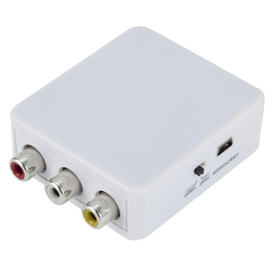 1080P HDMI-compatible To AV Scaler Adapter Video Composite Converter RCA to HDMI