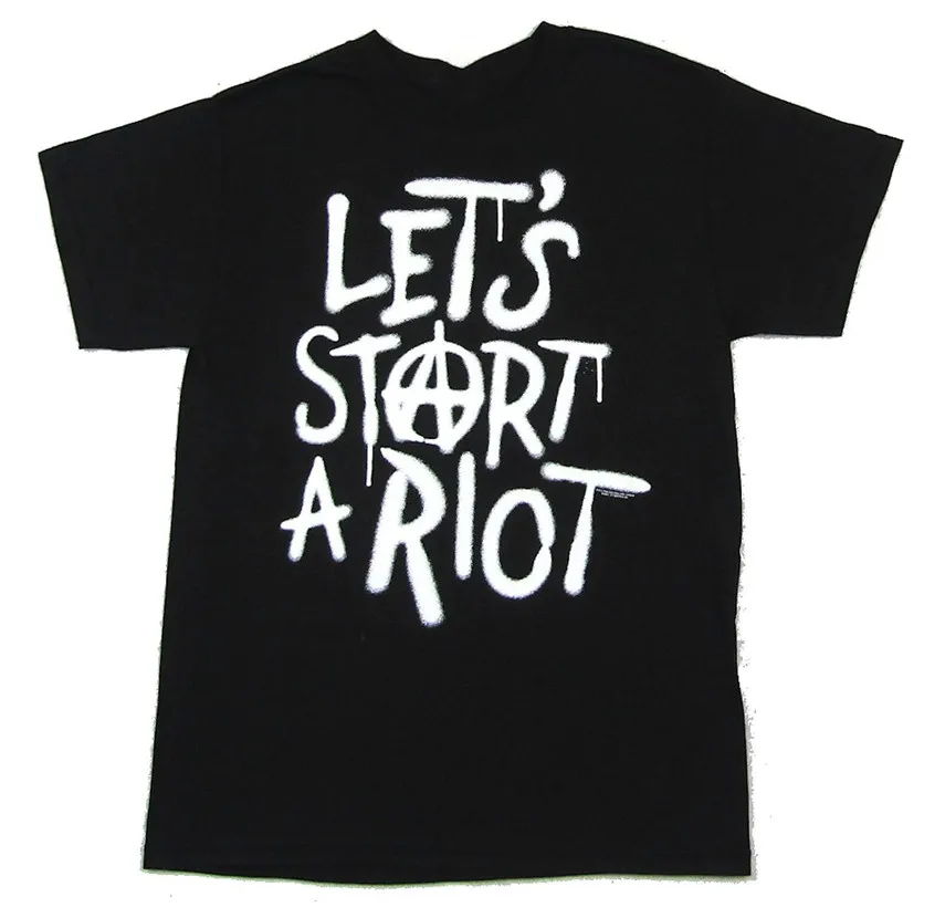 

Three Days Grace Spray Let's Start A Riot T Shirt New Official 3DG Merch Retro O Neck Tee Tshirt