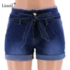 Casual Blue Denim High Waist Shorts Women Clothes Streetwear Cotton Lace-Up Sexy Slim Jean With Pockets 4