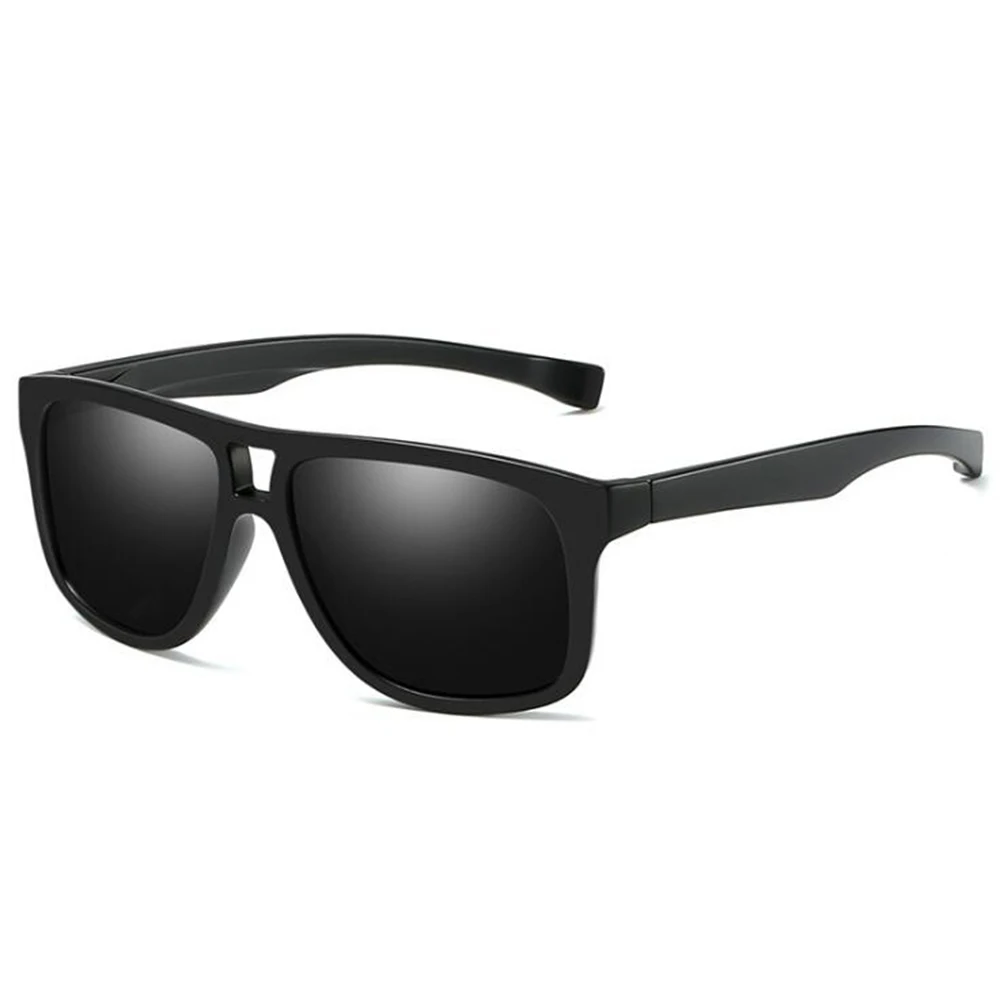 Brand Unisex Retro Classic Sunglasses Polarized Lens Vintage Eyewear Accessories Sun Glasses For Men/Women Gafas De Sol - Color: 6 Matte Black Grey