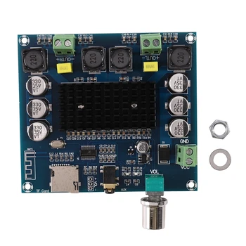 

XH-A105 Bluetooth 5.0 TDA7498 Wireless Digital Power Amplifier Stereo Audio Board 2X100W AMP Amplificador Support TF Card AUX