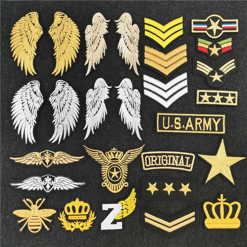 Army Military Patches Embroidery iron on sewing Flag American Air force Army  Badges for clothing accessories