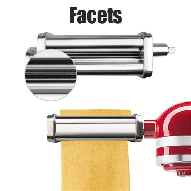 3Db Tésztavágók És Görgők Tésztakészítő A Kitchenaid Állvány Keverőkhöz Tésztahenger -Görgős Spagetti Vágó Fettuccine Vágókészlet - Image 4
