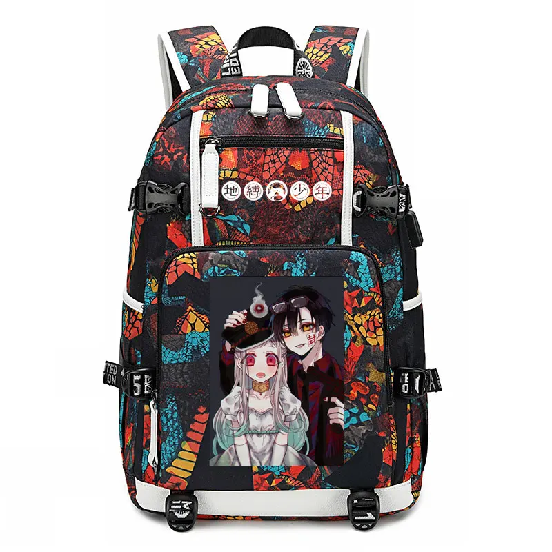 Рюкзак Jibaku Shounen Hanako kun новый мужской рюкзак для ноутбука дорожная сумка USB