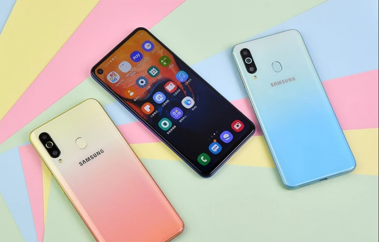 Разблокированный мобильный телефон samsung Galaxy A60 6," 6 ГБ ОЗУ 64 Гб ПЗУ 32 МП Тройная камера Две сим-карты