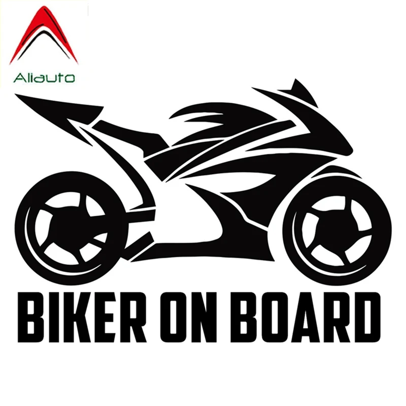 

Aliauto Personality Car Sticker Biker on Board Accessories Waterproof Vinyl Decal for Mercedes Toyota Motorcycle JDM,20cm*14cm