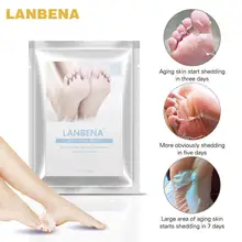 LANBENA Foot Mask Foot Film Moisturizing Exfoliation Removal Mask Dead Skin Removal Whitening Foot Skin Care Double Mask