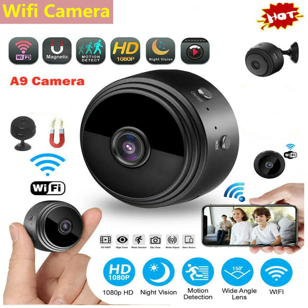 

A9 Mini Wireless HD 1080P WIFI Camera 2.4GHz Home Security-Camera Night Vision Wireless Remote Motion Detection Video Camera Hot