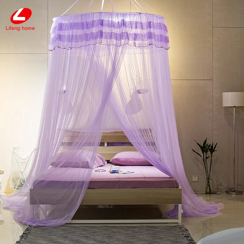

Summer Mosquito net 1.8m bed use Hung Dome bed net big size dots Freshness BUG prevent CURTAIN single door open 100*275*1200cm