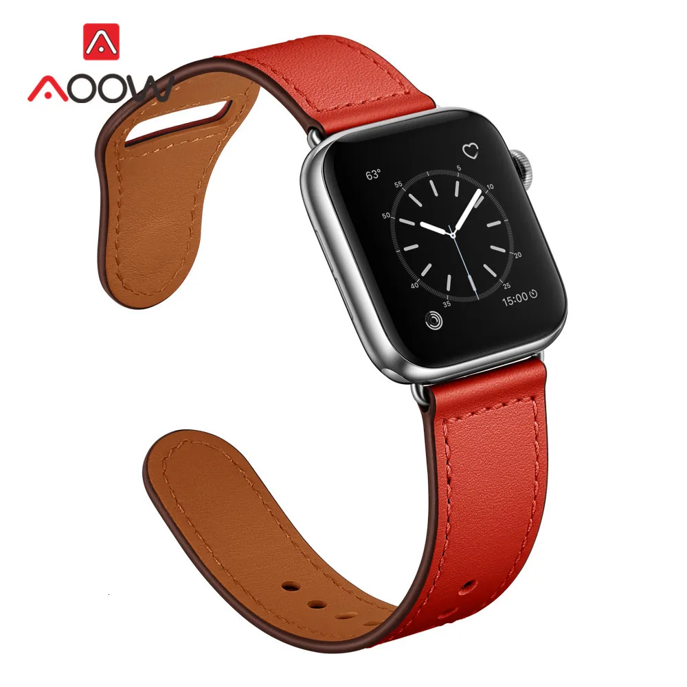 Ремешок из натуральной кожи для Apple Watch 4, 40 мм, 44 мм, 38 мм, 42 мм, высокое качество, для мужчин и женщин, ремешок для часов, браслет для iWatch 1, 2, 3