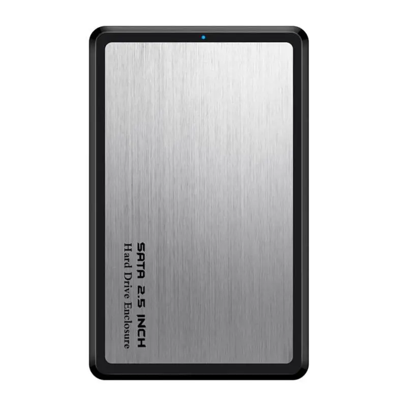 Портативный корпус для жесткого диска 5 Гбит/с, 2,5 дюйма, чехол для жесткого диска ABS+ алюминиевый чехол с скользящей крышкой, чехол USB 3,0 для SATA HDD SSD Mobile Box - Цвет: Серебристый