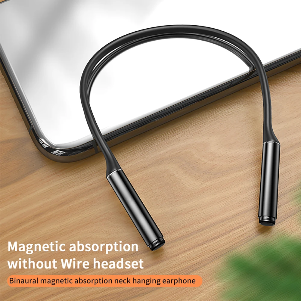 2020 Ne Hanging Neck Bluetooth Headset 5 0 Bluetooth Wireless TWS Magnetic Earphone Sports Earphone Earphone Stereo Game Headset