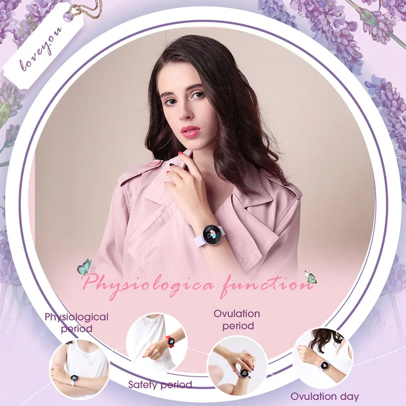 SKMEI Для женщин Smart Watch Top сердечного ритма женский период напоминание Smartwatch дамы наручные спортивные часы reloj умные часы B36