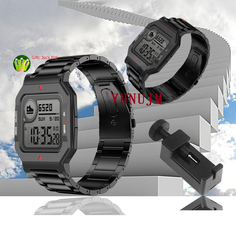2020 Huami Amazfit Neo ремешок браслет аксессуары для часов металлический из нержавеющей