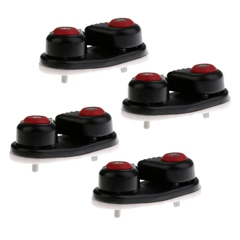 

ABS Plastic 2 Row Ball Bearing Composite Cam Cleat - 4 Pieces, Black