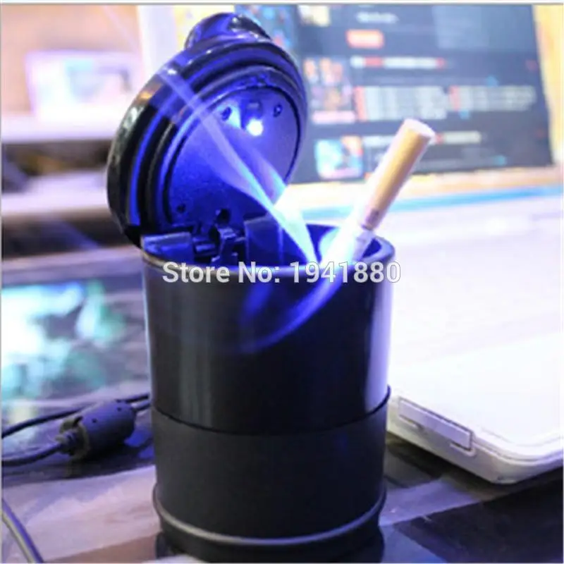 Durable-portable-car-ashtray-car-interiors-Home-frame-set-black-dolly-travel-cigarette-ash-holder-LED