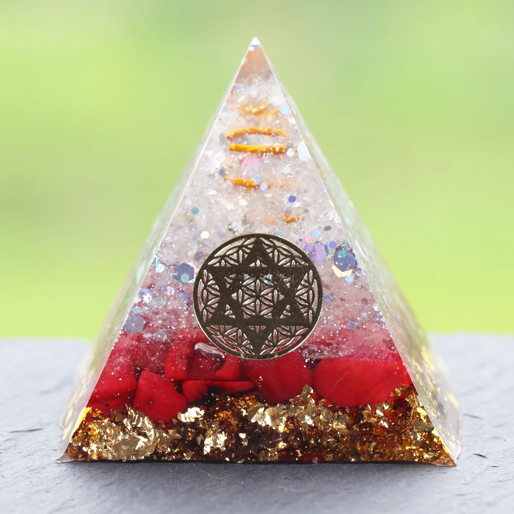Рейки Orgonite натуральный кристалл Orgone пирамиды генератор энергии нефрита
