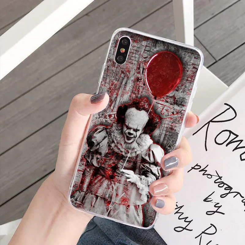 Мягкий прозрачный чехол для телефона Pennywise с рисунком клоуна поплавка iPhone 11 Pro 5 5E