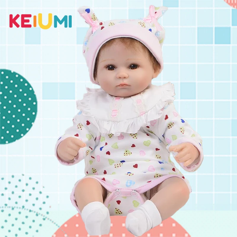 KEIUMI Реалистичная кукла Bebe Reborn 17 дюймов милая Кукла для маленьких девочек
