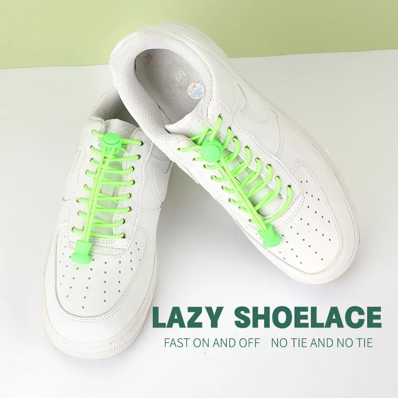 

New Round Elastic Shoelaces For Various Shoe Accessories No Tie Shoelace Fixed Stretching Locking Lazy laces 1 Pair