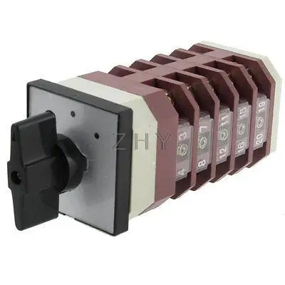 AC 380V 220V ВКЛ/ВЫКЛ/вкл 3 положения поворотный кулачок универсальный переключатель