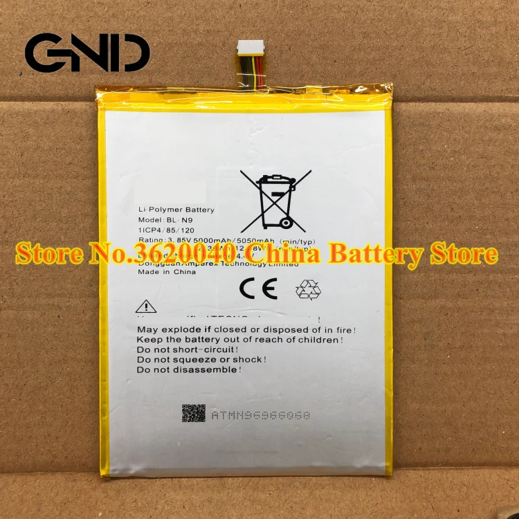 GND 3 85 V 5050mAh 12.58Wh BL N9 запасная батарея для TECNO перезаряжаемая Высококачественная